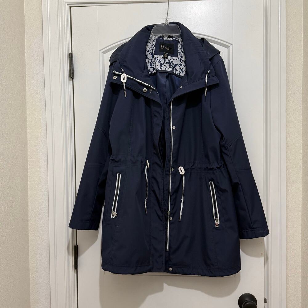 Jessica Simpson Navy Blue Winter Hooded Anorak Parka Coat - Womens XL EUC